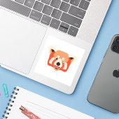 Sticker Winky Red Panda (Ordinateur portable avec iPhone)