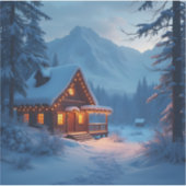 Sticker Winter Hearth – Cabine de vacances confortable aut (Devant)