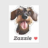 Sticker Wirehair Dachshund (Feuille)