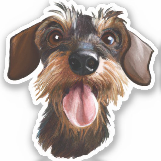 Sticker Wirehair Dachshund (Recto)