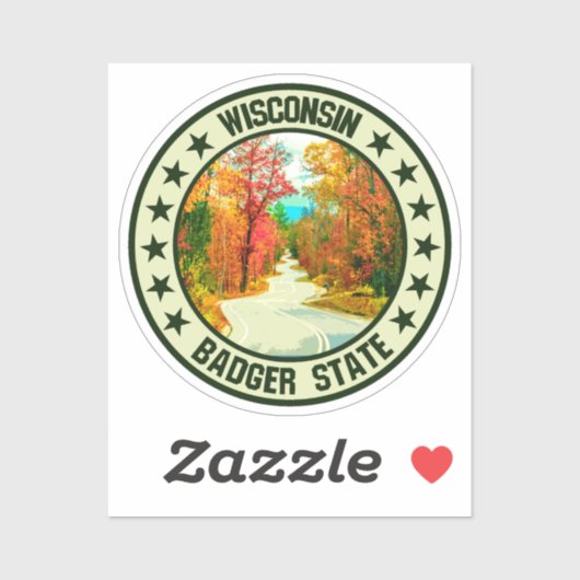 Sticker Wisconsin (Feuille)