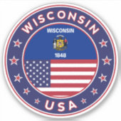 Sticker Wisconsin (Devant)