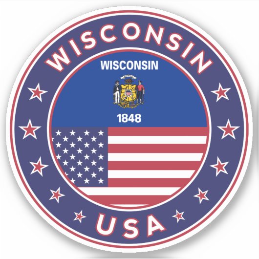 Sticker Wisconsin (Devant)