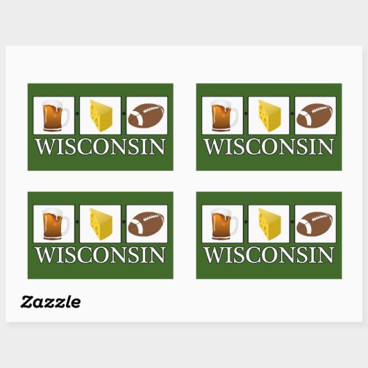 Sticker Wisconsin au fromage à bière (Feuille)