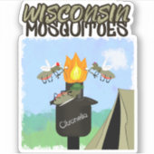 Sticker Wisconsin Mosquitoes Cartoon (Devant)