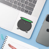 Sticker Witch Cauldron (Ordinateur portable avec iPhone)