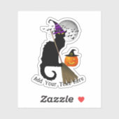 Sticker Witch Le Conversation Noir Halloween (Feuille)