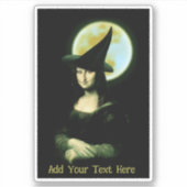 Sticker Witch Mona Lisa Halloween (Devant)