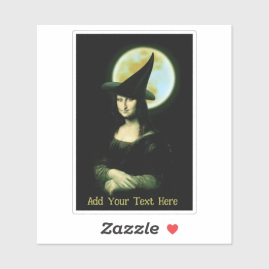 Sticker Witch Mona Lisa Halloween (Feuille)
