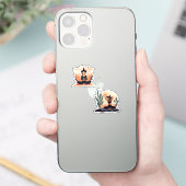 Sticker witch yoga (Téléphone)