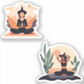 Sticker witch yoga (Recto)