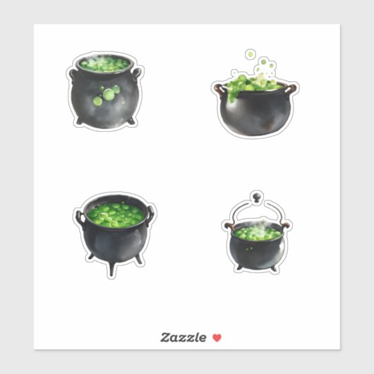 Sticker Witches Black Cauldron (Feuille)