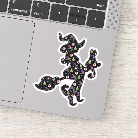 Sticker Witchy And Cat, Halloween Mood (Détail)