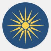 Sticker with Flag of Macedonia, Greece (Devant)
