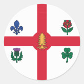 Sticker with Flag of Montreal, Canada (Devant)