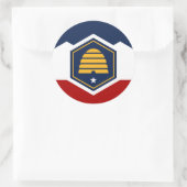 Sticker with Flag of Utah, USA (Sac)