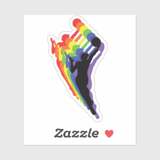STICKER WNBA-PRIDE -TONS DU LOGO LGBTQ (Feuille)