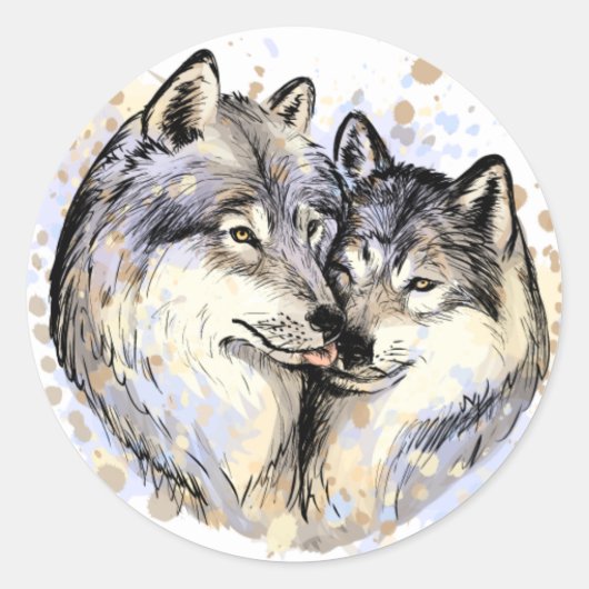 sticker wolf (Voorkant)