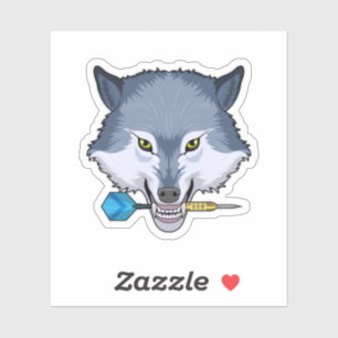 Sticker Wolf aux fléchettes avec Dart