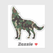Sticker Wolf Camo (Feuille)