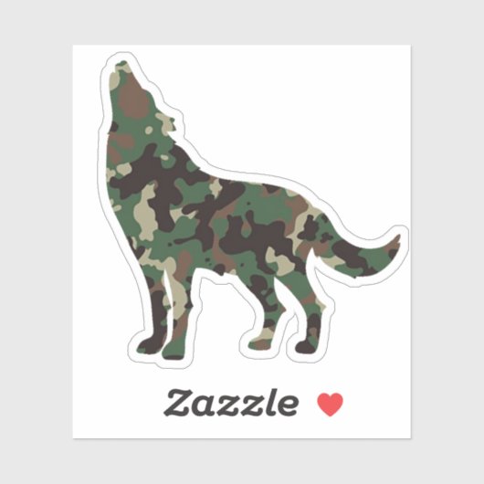 Sticker Wolf Camo (Feuille)
