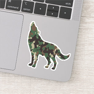 Sticker Wolf Camo