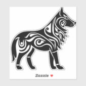 Sticker Wolf de nouage celtique nordique (Feuille)