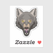 Sticker Wolf en colère (Feuille)