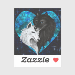 Sticker Wolf Heart - Édition Coeur