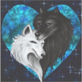 Sticker Wolf Heart - Édition Coeur (Recto)