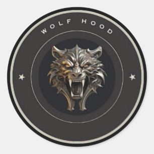 Sticker Wolf Hood
