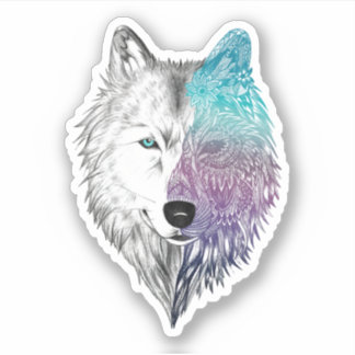 Sticker Wolf Mandala Pour L'Amour Du Loup Louvain