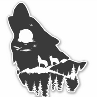 Sticker Wolf Vinyl.