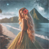 Sticker Woman in Grass Skirt (Recto)