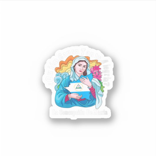 Sticker Womens Quien Causa Tanta Alegria Inmaculada Concep (Devant)