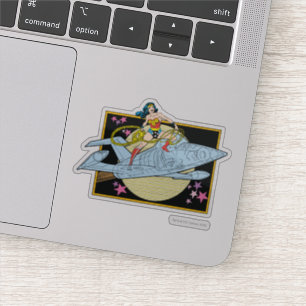 Sticker Wonder Woman avec Jet