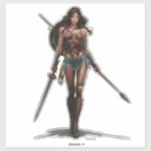 Sticker Wonder Woman Battle-Ready Comic Art (Feuille)