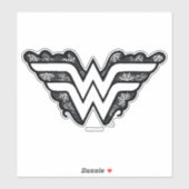 Sticker Wonder Woman Black Lace Logo (Feuille)