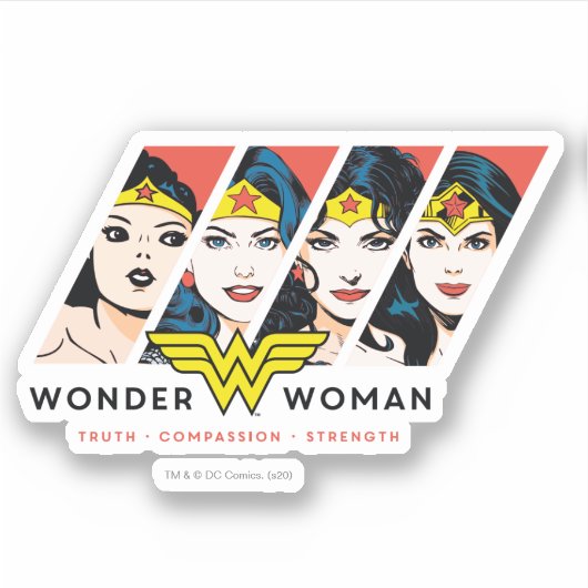 Sticker Wonder Woman Comic Evolution Graphic (Devant)