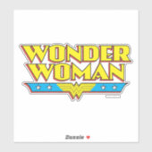 Sticker Wonder Woman Nom et logo (Feuille)