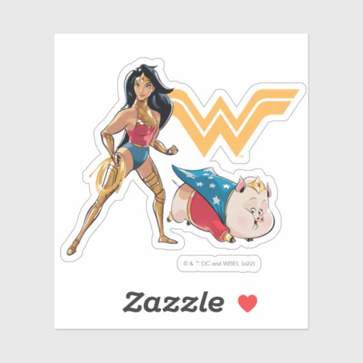 Sticker Wonder Woman & PB (Feuille)