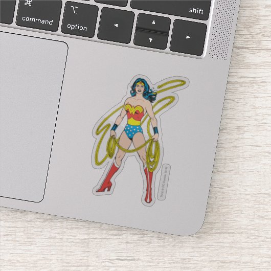 Sticker Wonder Woman tient Lasso (Détail)