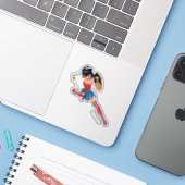 Sticker Wonder Woman With Sword - Rejoignez Le Combat (Ordinateur portable avec iPhone)