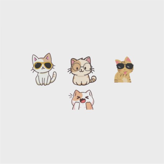 Sticker Wonderful cats  (Devant)