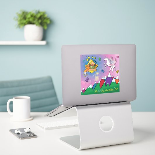 Sticker - Wonderland (Ordinateur portable sur le bureau)
