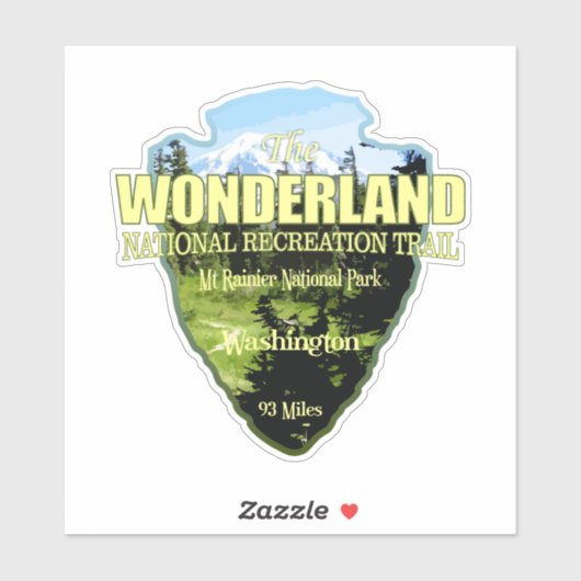 Sticker Wonderland Trail (flèche) (Feuille)