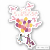 Sticker Wonka "Ne les laissez jamais voler vos rêves" (Devant)