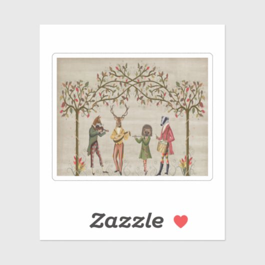 Sticker Woodland Animaux Minstrel Group (Feuille)