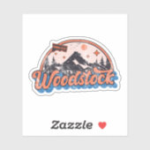 Sticker Woodstock, Connecticut (Feuille)