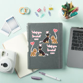 Sticker Woof You Be Mine Valentine Dogs (Couverture iPad)